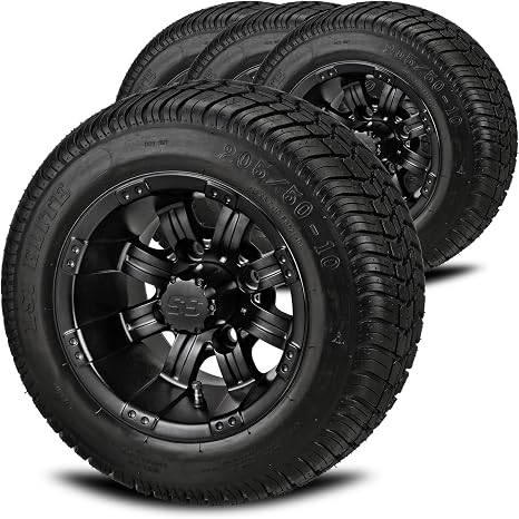 RM Cart 10" Casino Matte Black on 205/50-10 LSI Elite Low Pro Tires