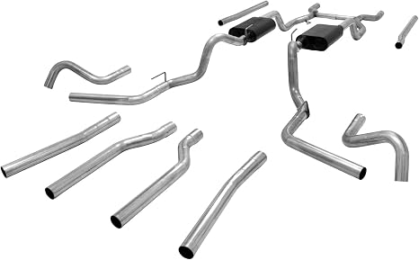 Flowmaster 17654 American Thunder Dual Rear Side Exit Header Back System with Moderate Aggressive Sound