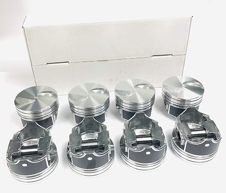 Silvolite Hypereutectic Flat Top Pistons compatible with Ford & Mercruiser 7.5L 460 engines (4.360" STD Bore Diameter)