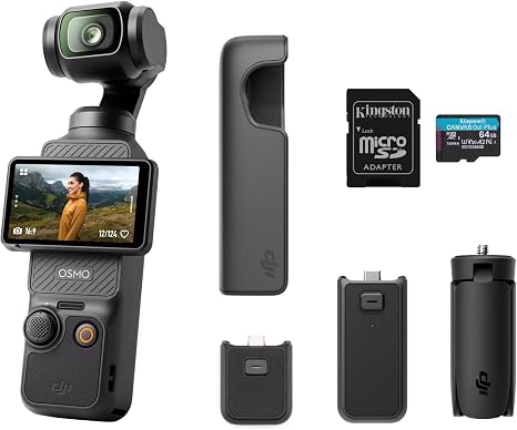 DJI Osmo Pocket 3 Capture More Combo, 1 CMOS 4K and 120fps Gimbal