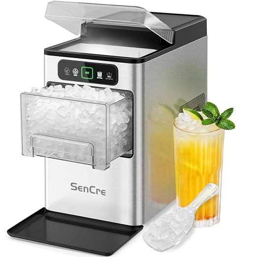 Nugget Ice Maker 40lbs/Day Countertop Ice Makers Chewable Pellet Ice