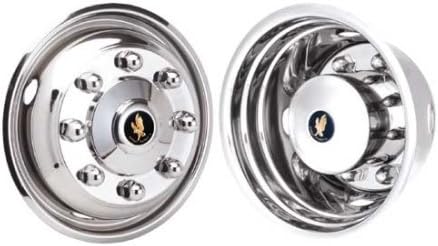 Eagle Flight 19.5" Stainless Steel Wheel Simulators for 1990-2007 International 4300 4400 4600 4700 8 Lug Accuride Wheel #28680