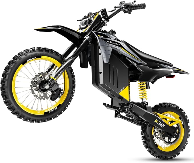 ECOLEAP 3500W Peak Electric Dirt Bike for Teens & Adults, 37MPH Electric Off-Road E-Bike with 48V 21Ah Battery, Up to 55 Miles Range, Dual Suspension, Hydraulic Brakes, 400LBS Load, Fit Age 13+