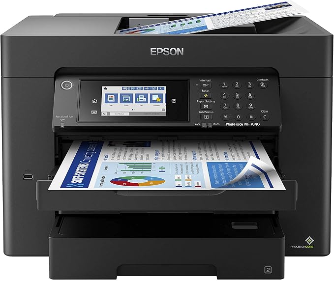 Epson Workforce Pro WF-7840 Wireless All-in-One Wide-Format Inkjet Printer