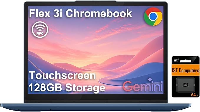 Lenovo IdeaPad Flex 3i Chromebook 12.2" 2-in-1 Laptop, Intel N100, 4GB DDR5