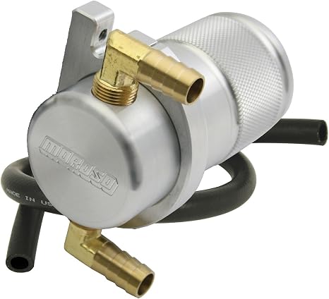 Moroso 85496 Air/Oil Separator Catch Can Kit, Universal Small Body, Raw Finish