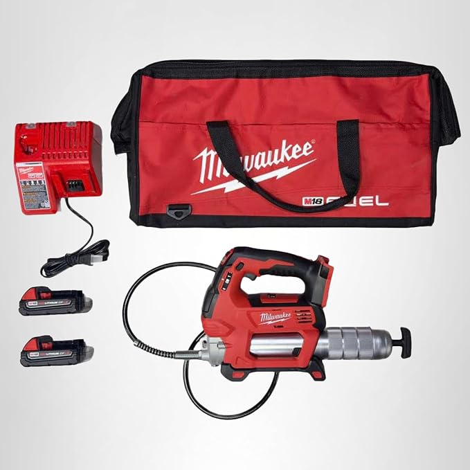 Milwaukee 2646-22CT M18 2-Spd Grease Gun Kit W/2 Cmpt Bat