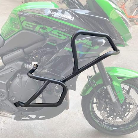 Motorcycle Steel Highway Cage Crash Bar Engine Guard Bumper Frame Falling Protector for Ka-wasaki Versys 650 Versys650 KLE650 KLE 650 15 16 17 18 19 20 21 2015-2021 (Full Set)