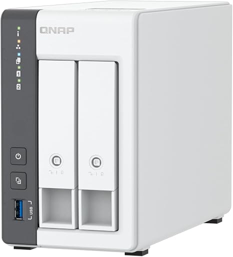 QNAP TS-216G-US 2-Bay 2.5GbE Desktop NAS | ARM Quad-Core CPU, Built-In NPU, 4GB RAM, Diskless