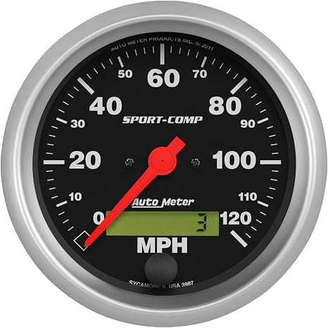 AUTO METER 3987 Sport-Comp Electric Programmable Speedometer