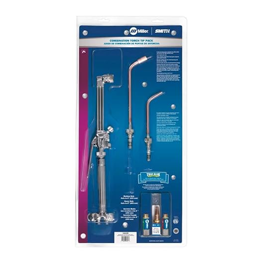 Combo Torch and Tip Kit, MC509, Acetylene Fuel, WH100 Torch Handle
