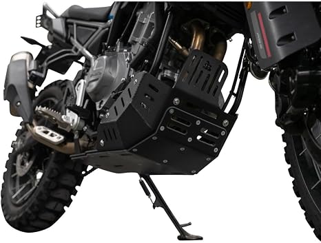 Tusk Quiet Glide Adventure Skid Plate Heavy-Duty Aluminum and UHMW Construction Motorcycle Engine Protection Compatible with CF Moto Ibex 450 2025-2026 (Black)