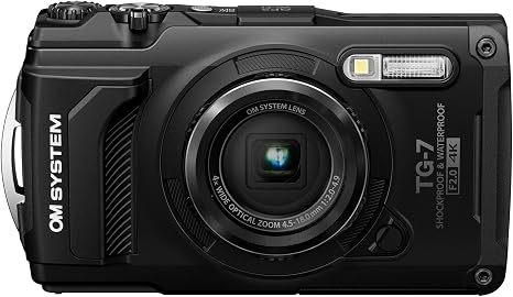 OM System Tough TG-7 Underwater Camera (Black) (Renewed)