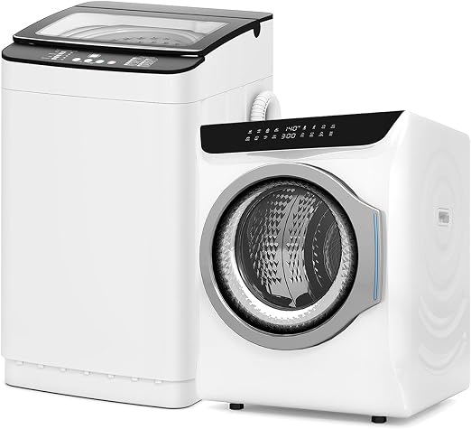 Portable Washer and Dryer Combo Set, 2.8 CU. FT. Portable Clothes Dryers with Boot Dryer, 28 lbs Fully Automatic Washing Machine, Compact Washer and Dryer for Apartment, RV, Dorm