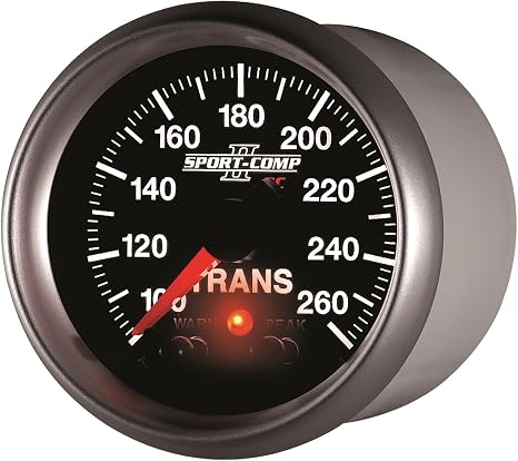 Auto Meter 3658 2-1/16" 100- 260 F Full Sweep Electric Transmission Temperature Gauge