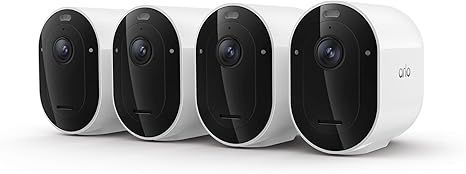 Arlo Pro Wireless Security Camera 2K HDR (6th Gen) - 4-Cam | 2K HDR video; Wireless outdoor; Rechargeable removeable battery; AI detection; Emergency Response; 1-mo Secure plan incl.