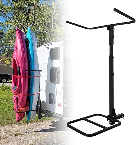 Heavy Duty RV Hitch Mount Kayak Rack for 2 Kayaks up to 12 FT