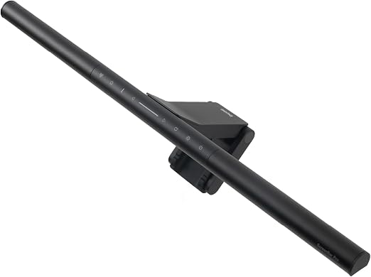 BenQ ScreenBar Pro LED Monitor Light Bar (Black) - Ultrawide Lighting, Motion Sensor, Adjustable Brightness/Color Temperature, Eye-Care USB-C Monitor lamp, No Glare, Curved Monitors, Monitor accessory