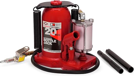 AFF 20 Ton Bottle Jack - Air Assist Hydraulic, Standard Profile, Super Duty