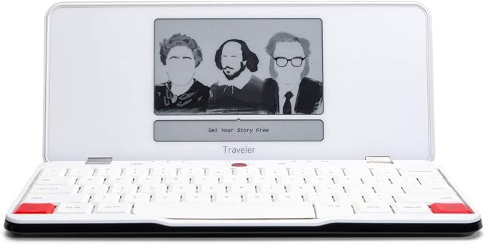 Freewrite Traveler | Lightweight and Portable Typewriter with E Ink Digital Screen for Distraction-Free Drafting | Word Processor with Wifi Cloud Sync and Long Battery Life for Writers on the Move