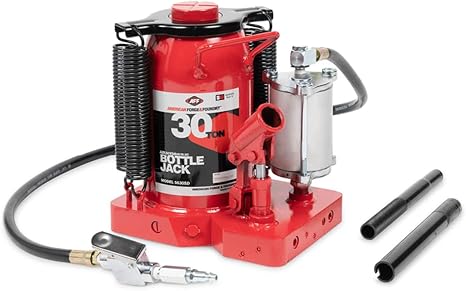 AFF 30 Ton Bottle Jack - Air Assist Hydraulic, Standard Profile, Super Duty