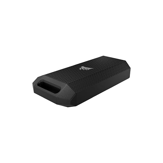 Corsair EX400U Survivor 2TB USB4 External SSD – Up to 4000 MB/s, IP55 Rugged Drive, Plug & Play for PC, Mac & iPad – Black