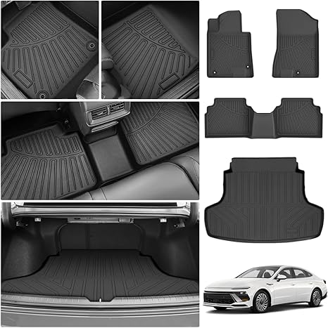 Cartist Floor Mats for Kia K5 (Only FWD Models) 2021-2026 & Hyundai Sonata/Sonata Hybrid 2020-2026, All Weather Cargo Liner for K5 Accessories, Heavy Duty Car Mats, Car Accessories