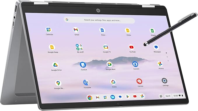 HP 14b x360 Touch Chromebook Plus 14in FHD Intel i3 8GB RAM 128GB (Renewed)