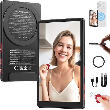 NEEWER 4" Phone Vlog Selfie Monitor Screen, Smartphone Back Camera Monitor with Remote for YouTube TikTok Video Streaming