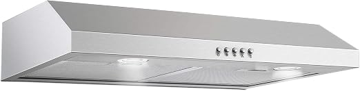SNDOAS Under Cabinet Range Hood,30 inch Ductless Range Hood Alterable to Ducted,Stainless Steel Kitchen Exhaust Hood with 700CFM, 3-Speed Fan,Stove Vent and Oven Hood with Button Control