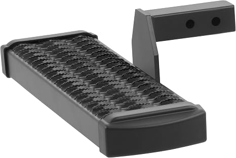 CURT 32002 Grip Step with 6" Drop fits 2" x 2" Receiver Tube | Provides 26" Hitch Mounted Step | Expanded Metal Treads for Maximum Traction | 7" Wide Stepping Surface | Corrosion Resistant