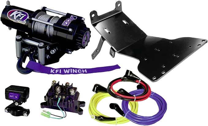 KFI Combo Kit - A2500-R2 2500 lb Winch & 100505 Winch Mount Compatible/Replacement for 2000-2006 Honda Rancher 350 TRX350FM 4x4 S
