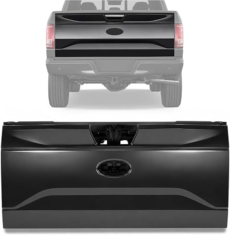 Rear Tailgate Shell Compatible with 2015-2017 Ford F-150 For Models Without Flex Step or Applique Replacement for FL3Z9940700A FO1900126 Tailgate Cover Panel Steel Electrophoresis Primed Black