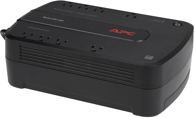APC UPS 650VA/390W Battery Backup & Surge Protector for PC, NAS | BE650G1
