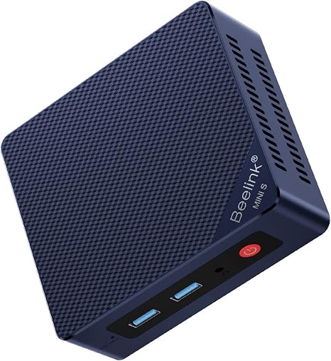 Beelink Mini PC, MINI S12 Pro Intel N100 4C/4T, 16GB DDR4 RAM 500GB SSD | Mini Computer, Desktop PC Dual HDMI 4K UHD/2.5G Ethernet/WiFi6/BT5.2/W11 Home/HTPC