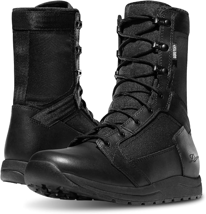 Danner Tachyon 8" Black Tactical Boots for Men, Waterproof Work Boots