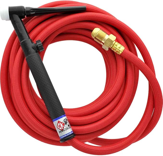 CK TL26 Air Cooled Trim-Line TIG Torch Kit, Flex, Valve, 200A, 25', 1-Pc, Super-Flex, TL26V-25-RSF FX