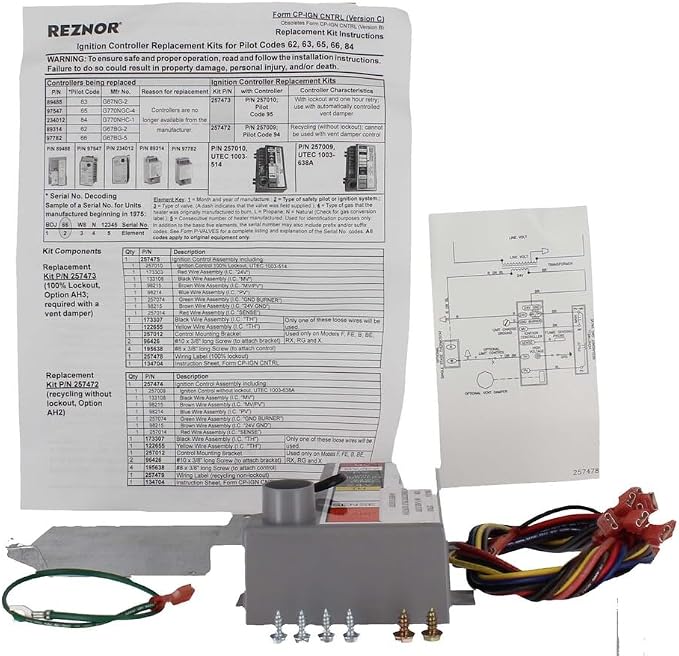 Reznor Pilot System Ignition Controller Kit 257473-1 Each