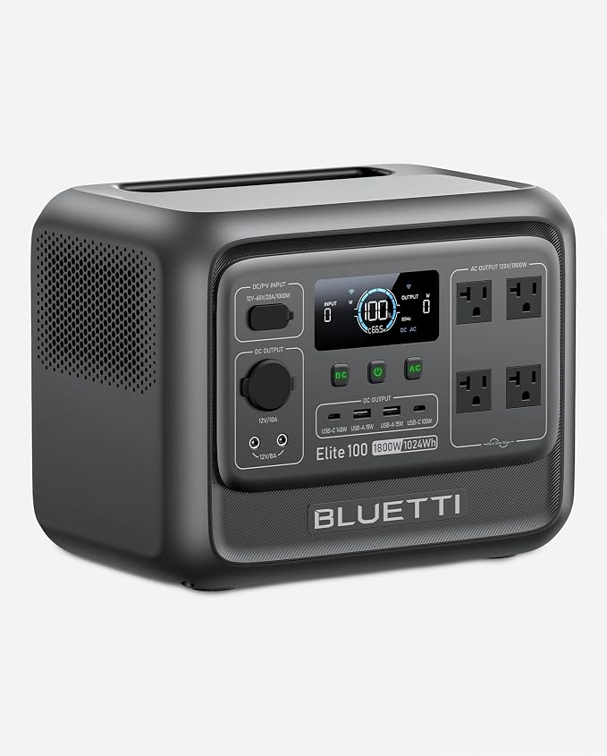 BLUETTI Elite 100 V2 Portable Power Station for Camping 1024Wh 1800W