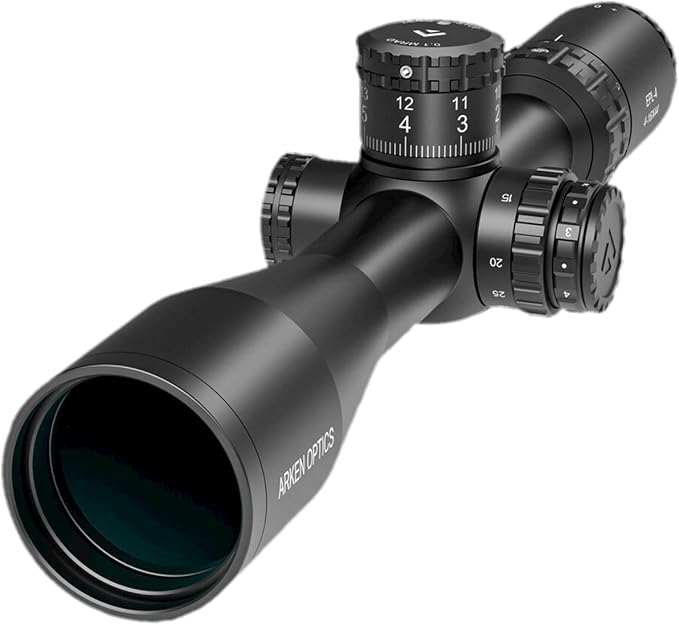 Arken Optics EPL4 4-16x44 Lightweight Hunting Rifle Scope, First Focal Plane Illuminated Reticle Scope with Zero Stop Turrets, 30mm Tube, Waterproof Fogproof Shockproof