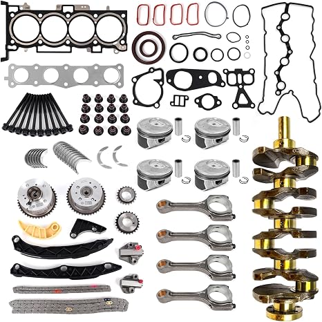 2.4L G4KJ Engine Rebuild Overhaul Kit with 2.4 Crankshaft, Timing Chain, for Kia Optima/Sportage/Sorento, for Hyundai Sonata/Tucson/Santa Fe Sport 23111-2G200