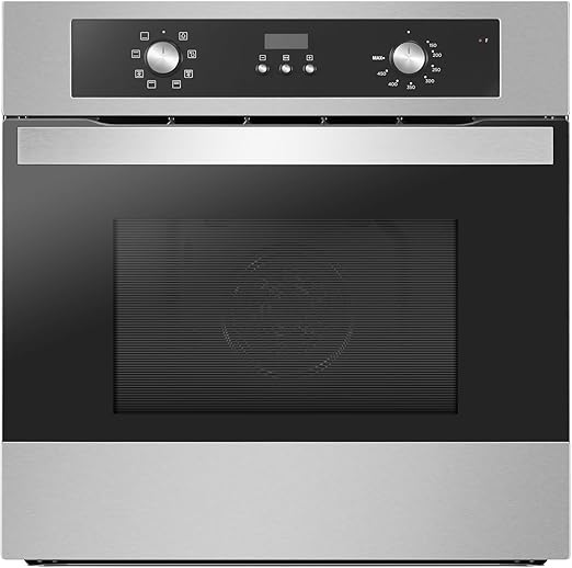 Midea 24" Single Electronic Wall Oven, 2.5 Cu. Ft.-Capacity, Built-in Oven with 8-in-1 Cooking Modes, Stainless Steel