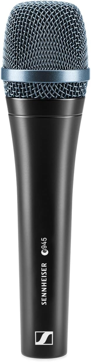 SENNHEISER Professional E 945 Dynamic Super-Cardioid Vocal Microphone,black | Supercardioid dynamic microphone with neodymium magnet and hum compensation coil for vocals, stage and recording