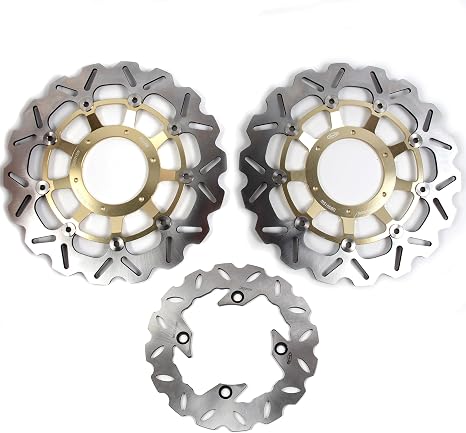 Arashi Front Rear Brake Discs Rotors for Honda CBR600RR Non ABS 2003-2020, CBR600RR ABS 2009-2015, CBR1000RR 2004-2005, Motorcycle Replacement Accessories Parts Gold