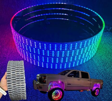 17.5" Quad Row Chasing Wheel Lights for Truck Car SUV Pickup
