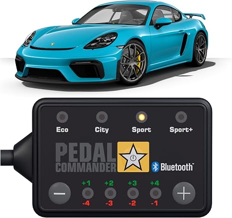 PEDAL COMMANDER for Porsche 718 Cayman 2005-2025 Throttle Response Controller - Plug-and-Play, 4 Driving Modes, App Control, Throttle Controller Performance Mods, 718 Cayman Parts