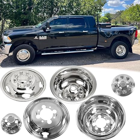 4pcs 17inch Dually Bolt On Wheel Simulators Fit for 2003-2018 Ram 3500
