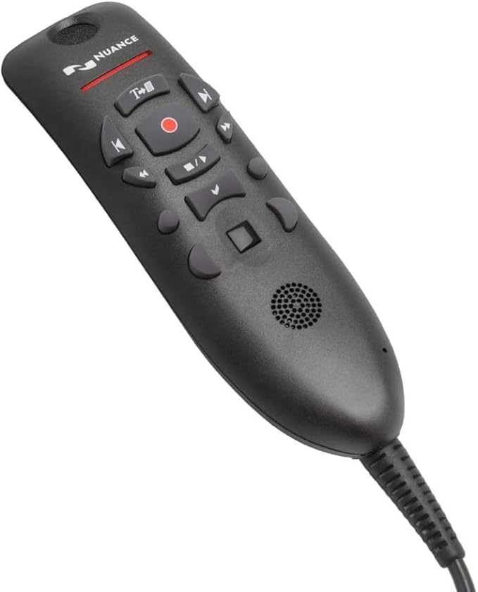 Nuance PowerMic III Microphone for Dragon (Non-Healthcare), 9 Ft Cord, Dictate Documents and Control your PC – all by Voice, [PC Disc], Black