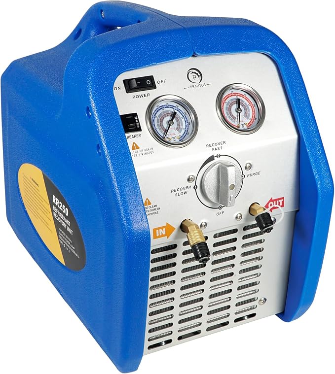 3/4 HP Single Cylinder Oil-Less Refrigerant Recovery Machine