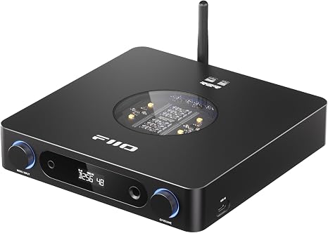 FiiO K13 R2R Desktop DAC & Headphone Amp, High-Fidelity 24Bit R2R DAC, Powerful 2400mW Output, LDAC Bluetooth Streaming, Dual Power Supply, 10-Band PEQ, Balanced XLR & RCA Audio Output (Black)